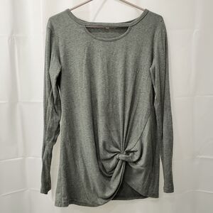 Very Soft Twist Knot Tunic Top with Cut-Out fits S/M
